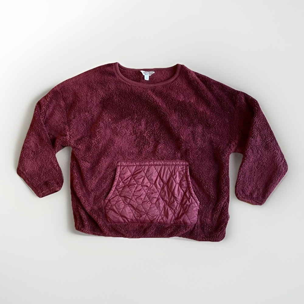 JoyLab Women's Size Medium Pullover Sweater Port Royale High Pile Sherpa‎ Warm